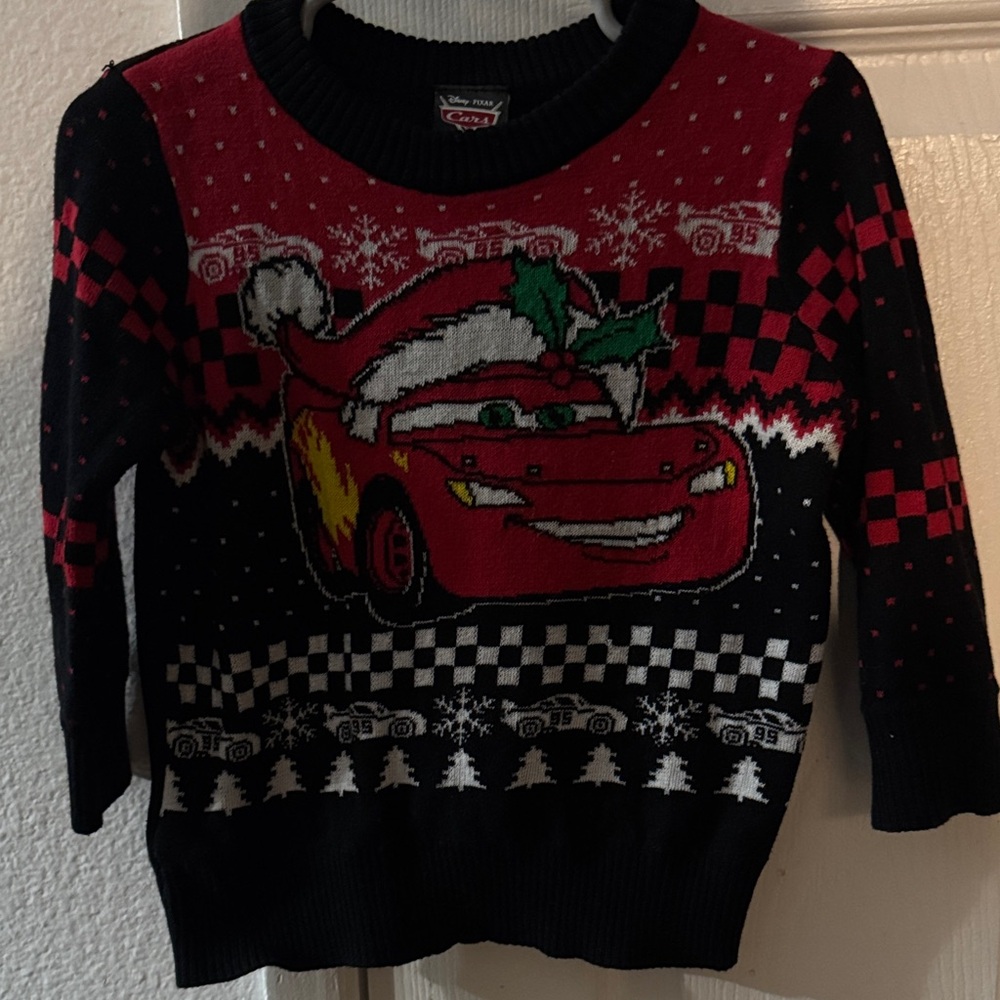 Disney Cars Kids Sweater - Red, Black, and White